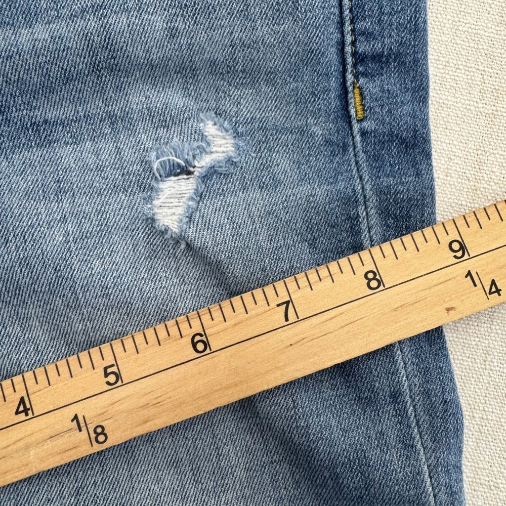 Joe's Jeans Wakley Cuff Crop Distressed Straight Leg Jeans Size 27 Medium Wash - Picture 9 of 16